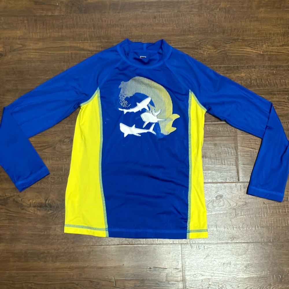REI Kids Rash Guard - Blue and Yellow